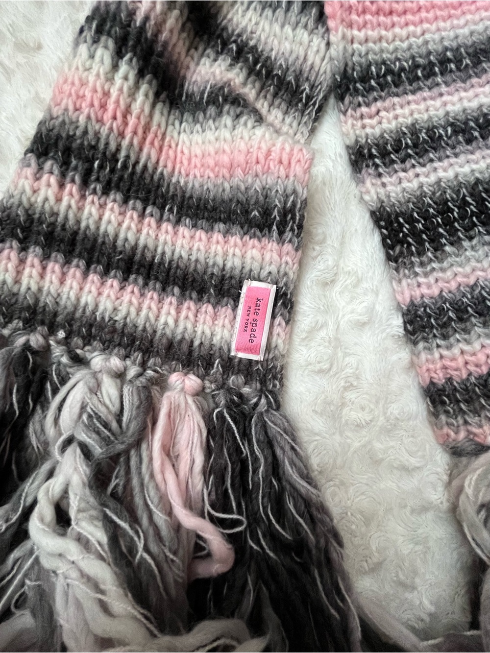 Kate Spade Striped Knit Scarf - Picture 4 of 5